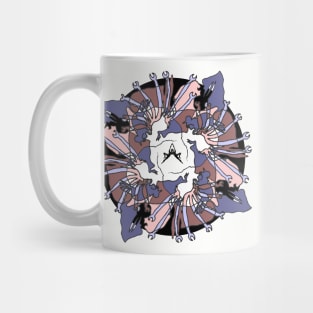 Peacock No-Liner Red Purple Mug